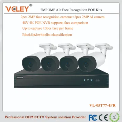 CCTV IP Camera DVR NVR Kit registratore Sistema di riconoscimento facciale